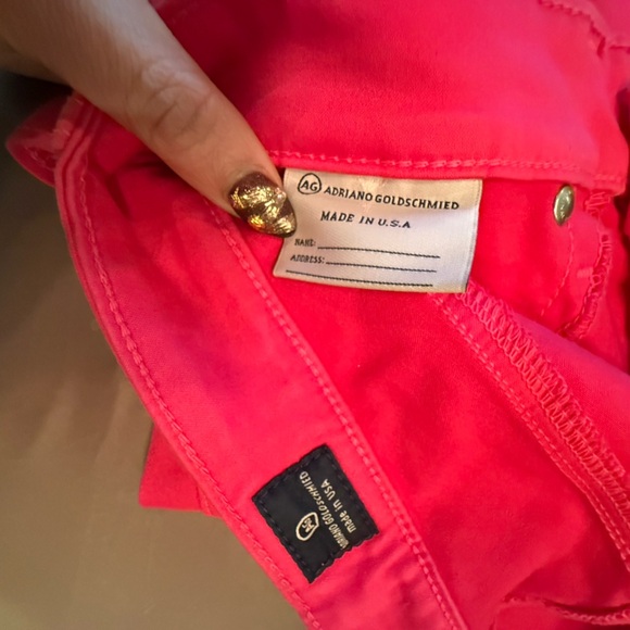 AG Hot Pink Le Legging Ankle Skinny Jeans Size 25 MSRP $228 - Picture 8 of 10